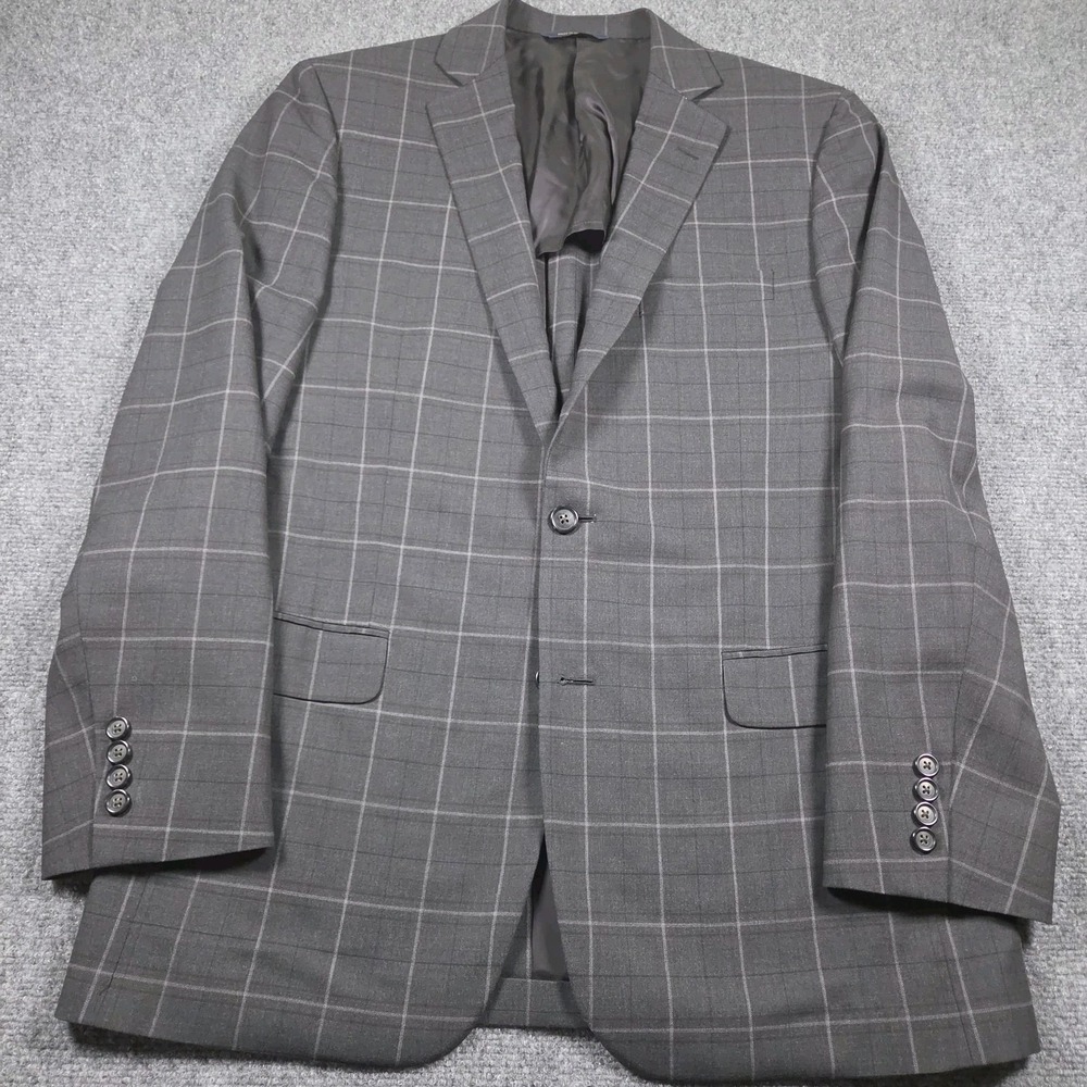 Brooks Brothers BrooksCool Fitzgerald Gray Blazer Mens 41R Wool Full Canvas